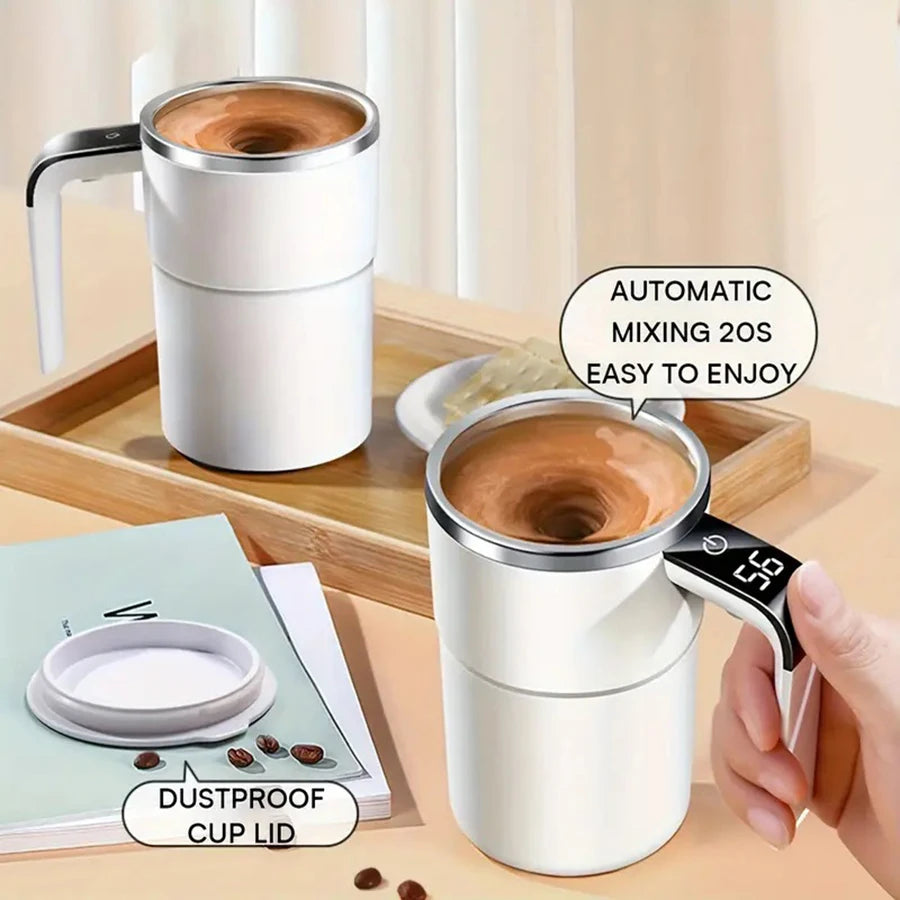 Self-Stirring Coffee Mug – Automatic Mixing, Zero Effort